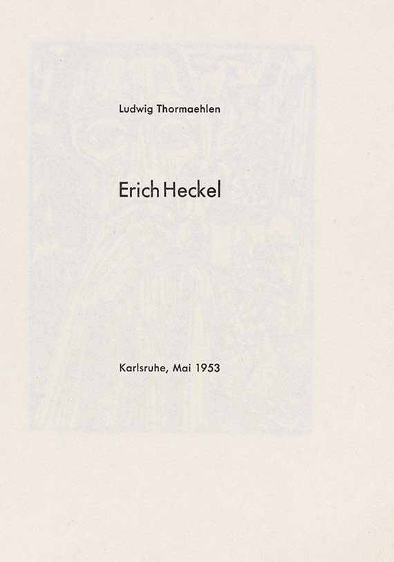 Erich Heckel - Den ungenannten Freunden - Autre image
