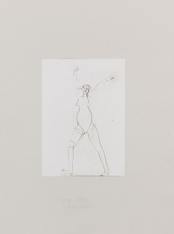 Joseph Beuys - Aus der Suite Zirkulationszeit: oT. (Mädchen)