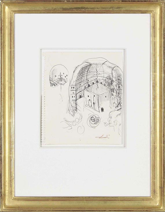 Salvador Dalí - Studien zu: Le crâne de Zurbaran (1956) - Image du cadre