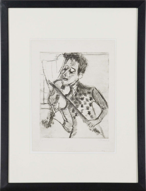 Ernst Ludwig Kirchner - Der Geiger Gustav Häusermann - Image du cadre