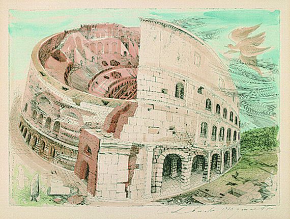 Anton Lehmden - 2 Bll.: Colosseum. Landschaft