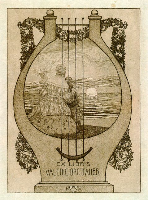 Heinrich Vogeler - Exlibris Valerie Brettauer