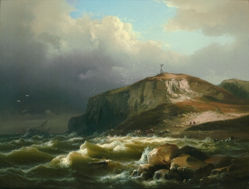 Eduard Schmidt - Schiffbruch an der englischen Küste (Northumberland)