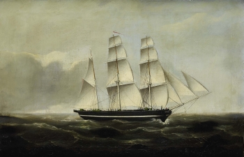 Carl Justus Harmen Fedeler - zugeschrieben - Bremer Bark "Verginia" (Virginia) auf hoher See