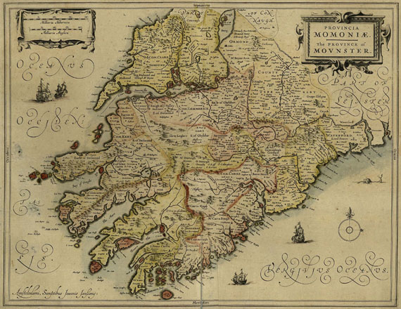  Irland - Hyberniae Regni in Provincias Ultoniam, Connachiam, Lageniam, Momoniamque divisi tabula.