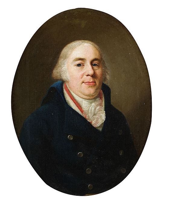  Porträt - Halbporträt eines Mannes in blauer Jacke.