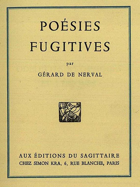 Gérard de Nerval - Poésies fugitives. 1924