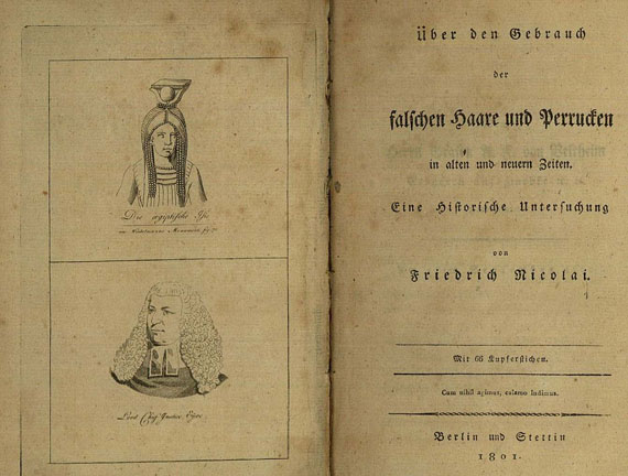 Mode - Falschen Haare und Perrucken, 1801. [125]