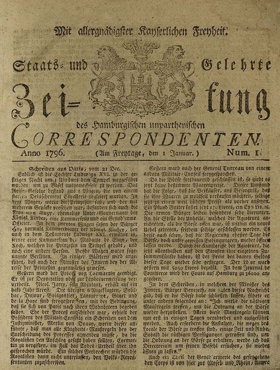  Hamburg - Staats- und Gelehrte Zeitung, Jg. 1796. [40]