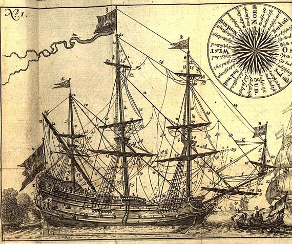   - Der geöfnete See-Hafen. 1702.