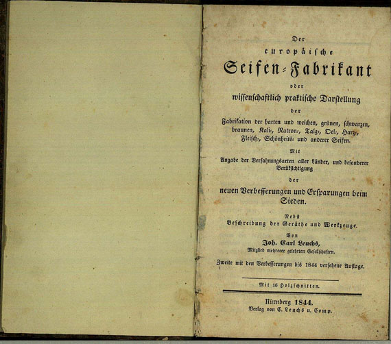 Seife - europäische Seifen-Fabrikant, 1844, 1 Beigabe (41und 8)