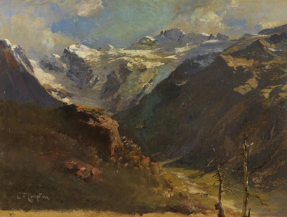 Edward Theodore Compton - Gran Paradiso vom Valmontey in den Grajischen Alpen