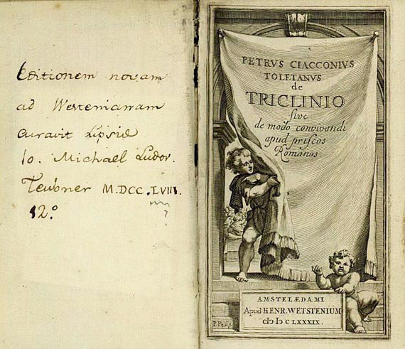 Petrus Ciacconius - De Triclinio. 1689