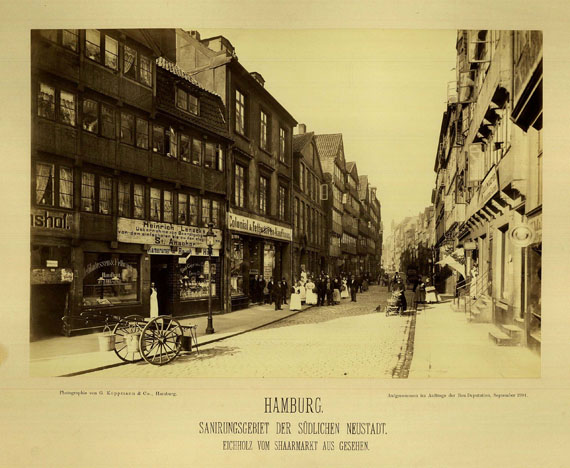  - 4 Fotos, G. Koppmann, Schaarmarkt. 1901-04.