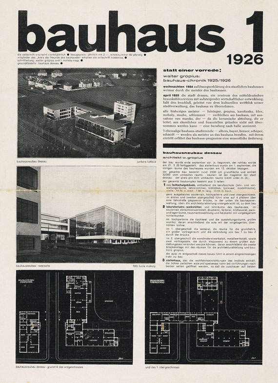 Bauhaus - Bauhaus. 4 Hefte. 1926-27.