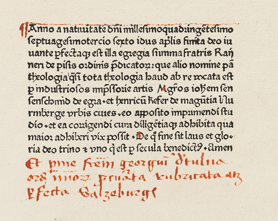  Rainerius de Pisis - 2 Bde. Pantheologia. 1473. - Autre image
