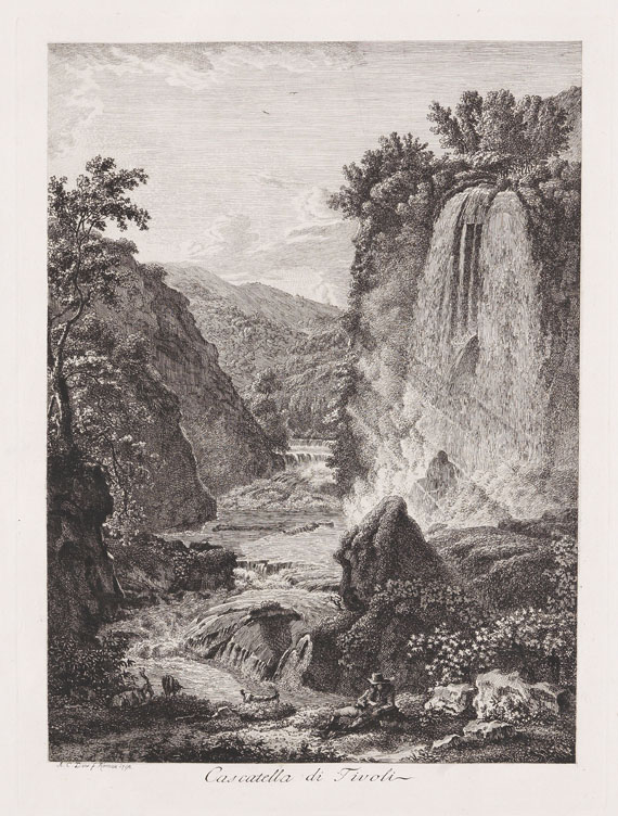 Albert Christoph Dies - Mahlerisch-Radirte Prospecte von Italien. 12 Tle. in 1 Bd. 1792-98. - Autre image