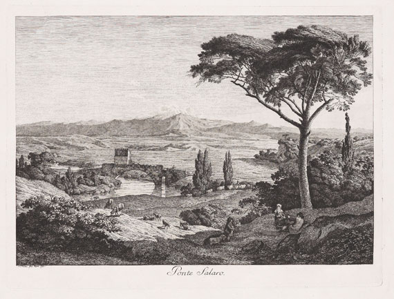 Albert Christoph Dies - Mahlerisch-Radirte Prospecte von Italien. 12 Tle. in 1 Bd. 1792-98. - Autre image