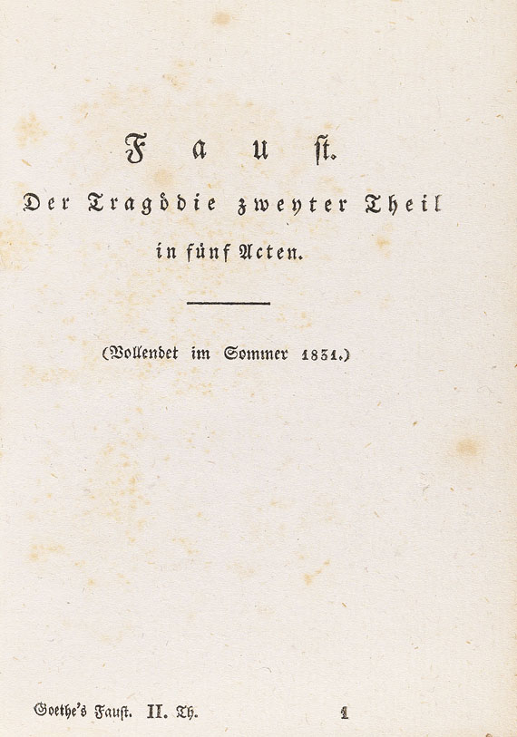 Johann Wolfgang von Goethe - 2 Bde., Faust Tle. 1 u. 2, 1808 u. 1833 - Autre image