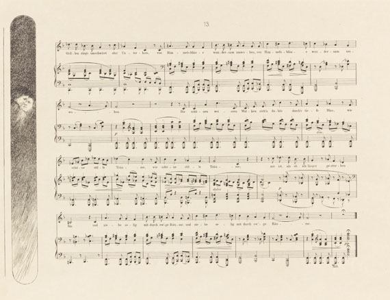 Max Klinger - Brahms-Phantasie. Einundvierzig Stiche, Radierungen und Steinzeichnungen zu Compositionen von Johannes Brahms. Radier-Opus XII - Autre image