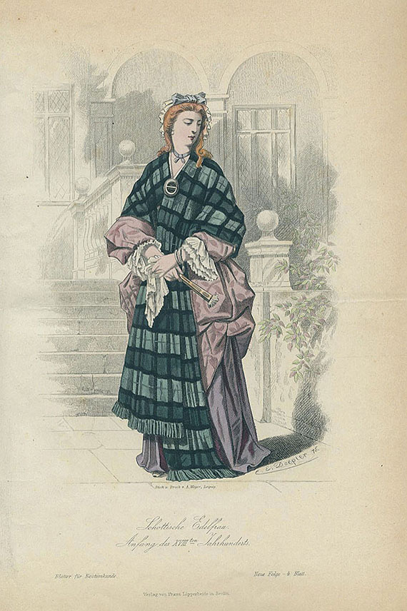 Mode und Kostüme - Kostümkunde. Um 1888-90.