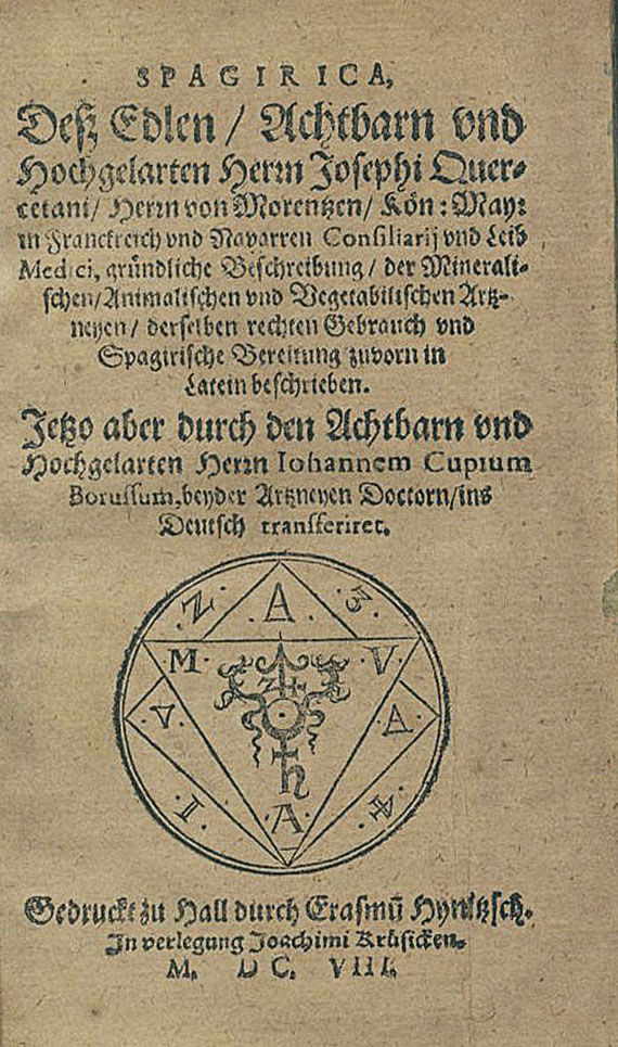 Alchemie und Okkulta - Kunstkammer und 3 weitere Werke . Nach 1600