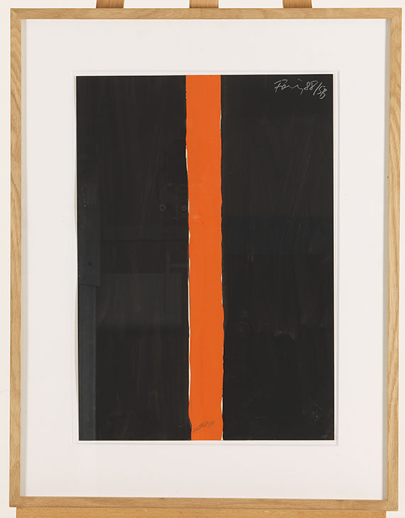 Günther Förg - Ohne Titel (5B, schwarz mit orange) - Image du cadre