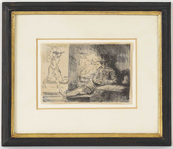 Harmensz. Rembrandt van Rijn - Das Kolf-Spiel - Image du cadre