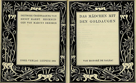 Behmer, M. - Balzac, Das Mädchen mit den Goldaugen, 1904.