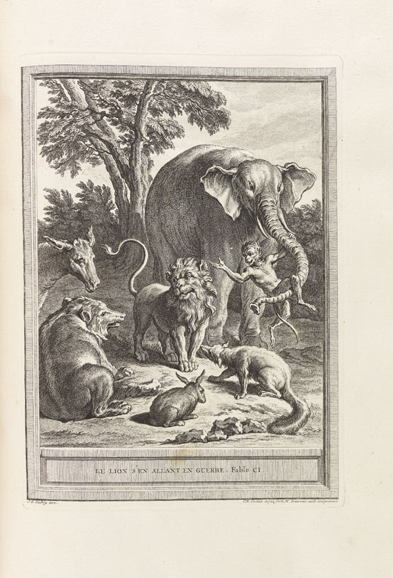 Jean de La Fontaine - Fables choisies. 4 Bde. 1755-59. - Autre image
