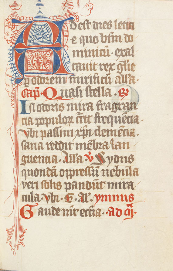   - Pergamenthandschrift um 1370, nach dem Kalendarium. - Autre image