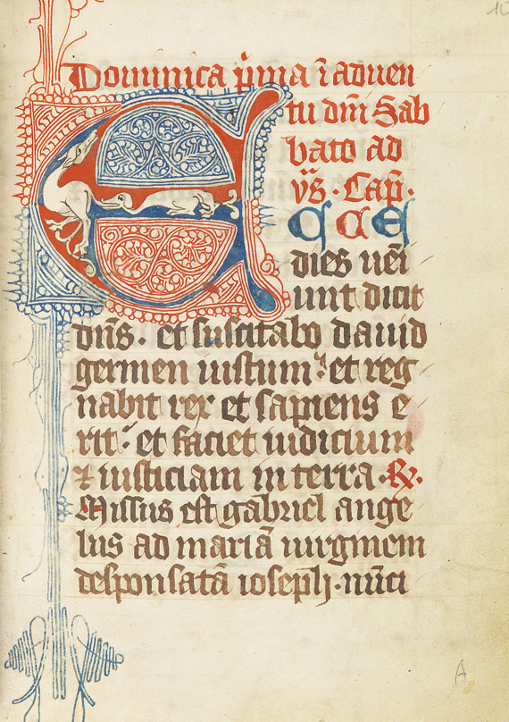   - Pergamenthandschrift um 1370, nach dem Kalendarium. - Autre image