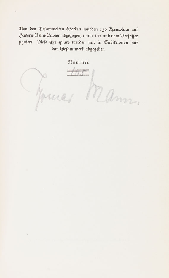 Thomas Mann - Novellen. 1922. 2 Bde. Von T. Mann sign. - Autre image