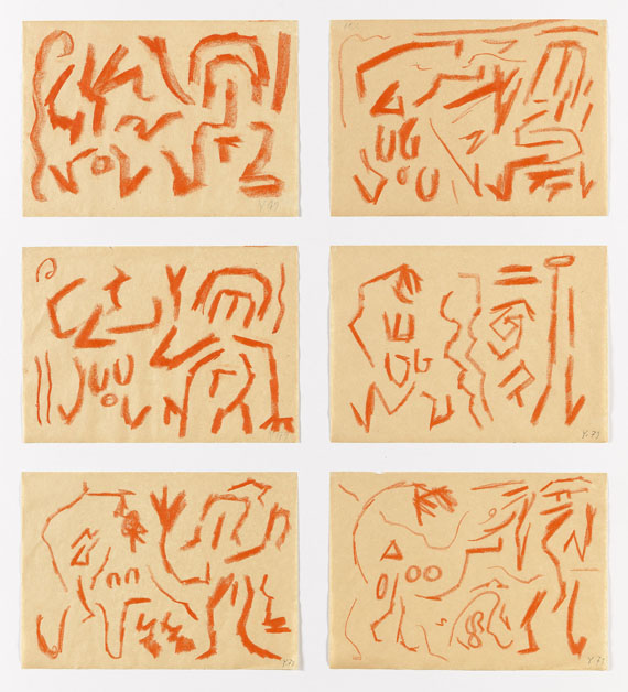 A. R. Penck (d.i. Ralf Winkler) - Ohne Titel (zwölfteilige Serie) - Autre image