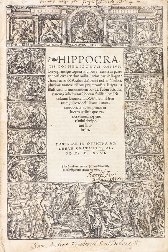  Hippokrates - Hippocratis coi medicorum omnium. (Riga-Einband) - Autre image