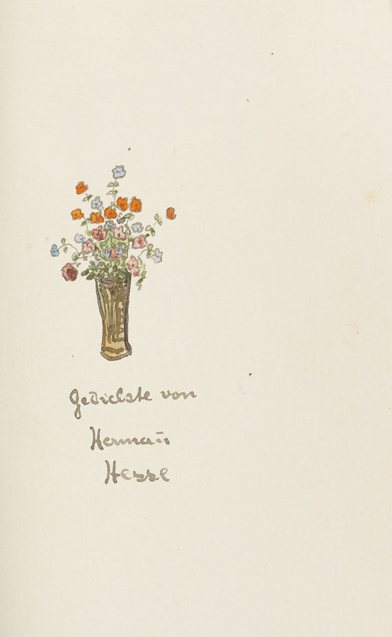 Hermann Hesse - Gedichte. Originalmanuskript mit Aquarellen. - Autre image