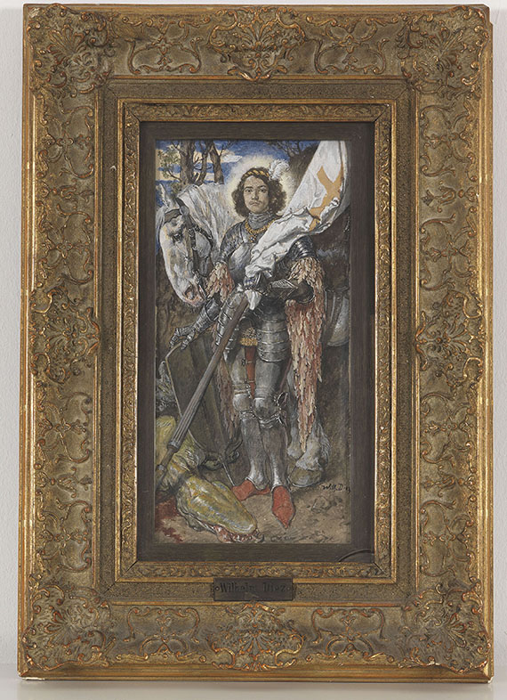 Wilhelm von Diez - Heiliger Georg mit dem erlegten Drachen - Image du cadre
