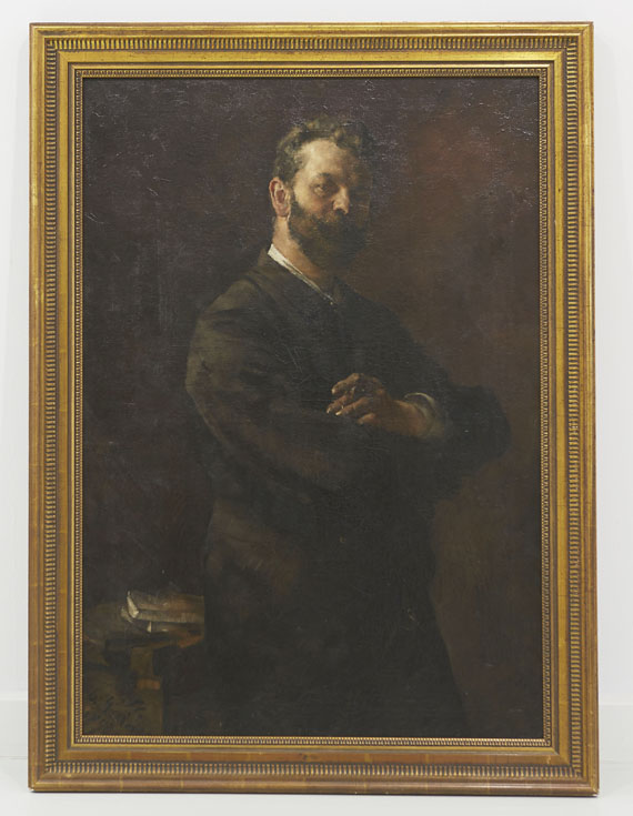 Otto Greiner - Porträt des Zeichenlehrers Arthur Haferkorn - Image du cadre