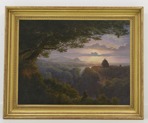 Karl Friedrich Schinkel - Kopie nach - Landschaft mit Pilger - Image du cadre