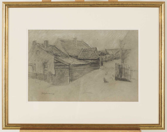 Max Liebermann - Straßenecke in einem holländischen Fischerdorf - Image du cadre