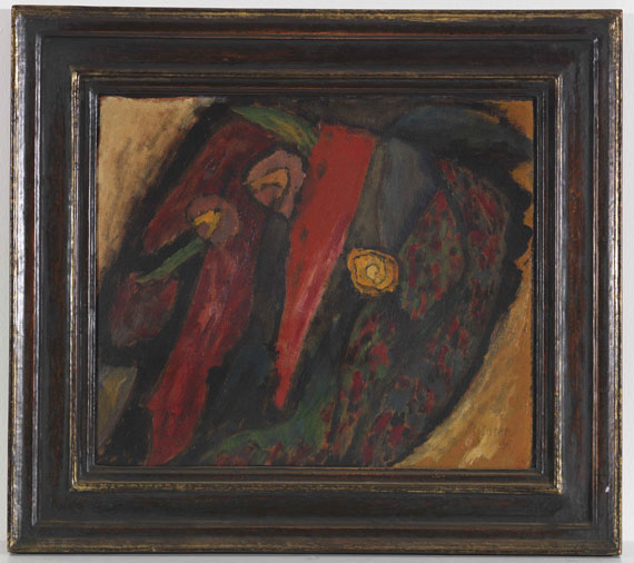 Gabriele Münter - Farbstudie 1915 mit Rot und Gelb - Image du cadre