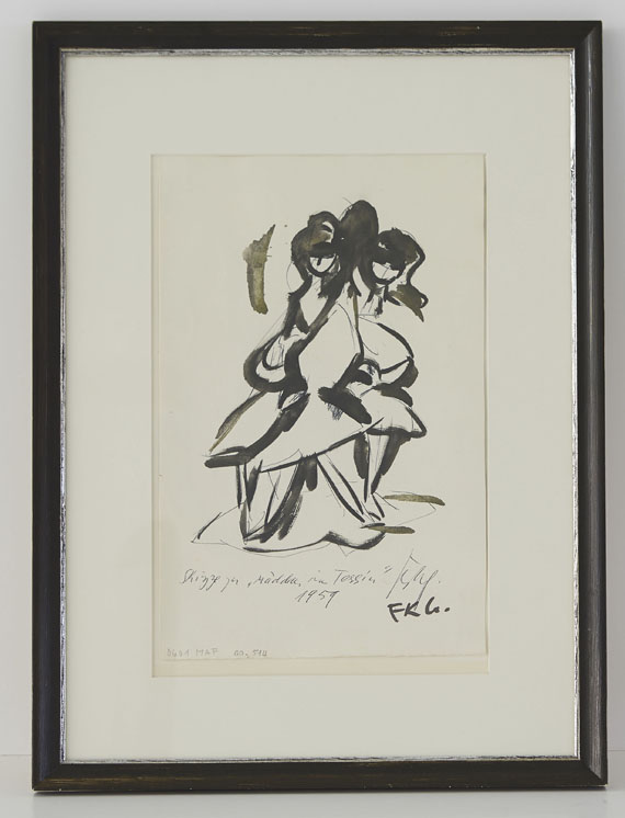 Friedrich Karl Gotsch - Skizze zu Mädchen im Tessin - Image du cadre