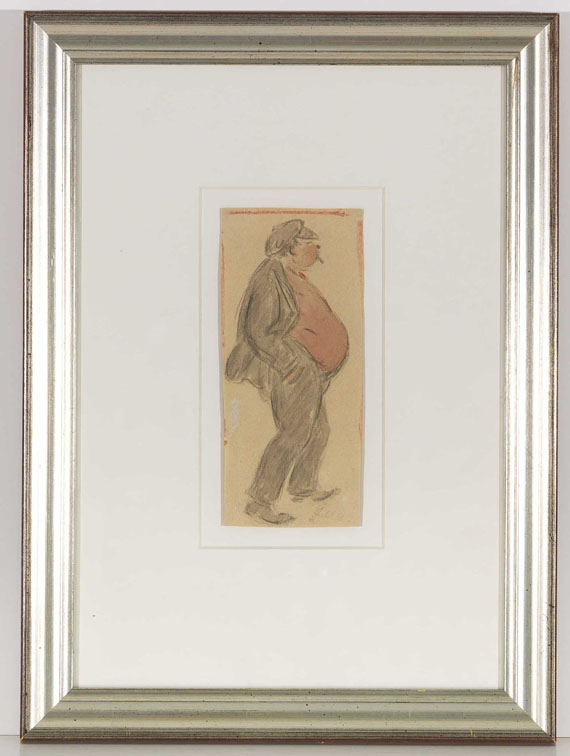 Heinrich Zille - Mann mit Bauch - Image du cadre