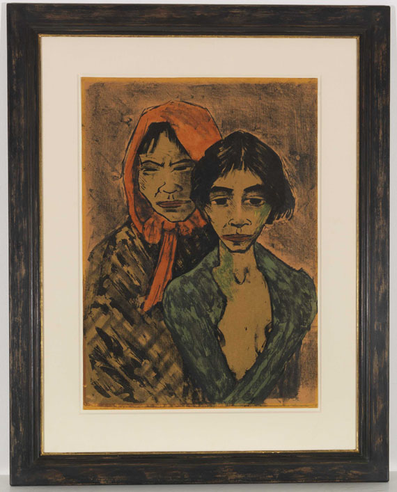 Otto Mueller - Zwei Zigeunerinnen (Zigeunermutter mit Tochter) - Image du cadre