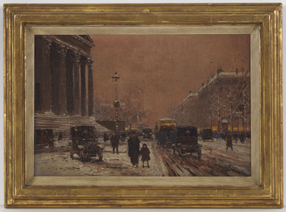 Edouard Léon Cortès - Paris - Place de la Madeleine im Winter - Image du cadre