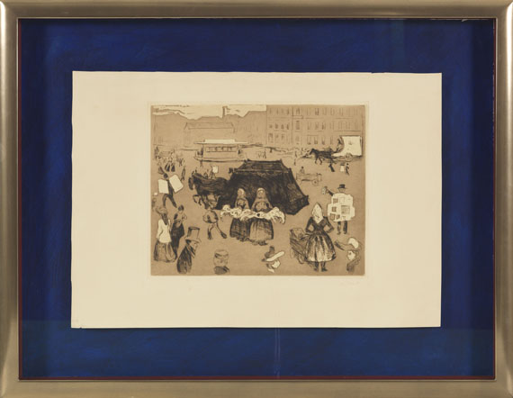 Edvard Munch - Der Leichenwagen. Potsdamer Platz - Image du cadre