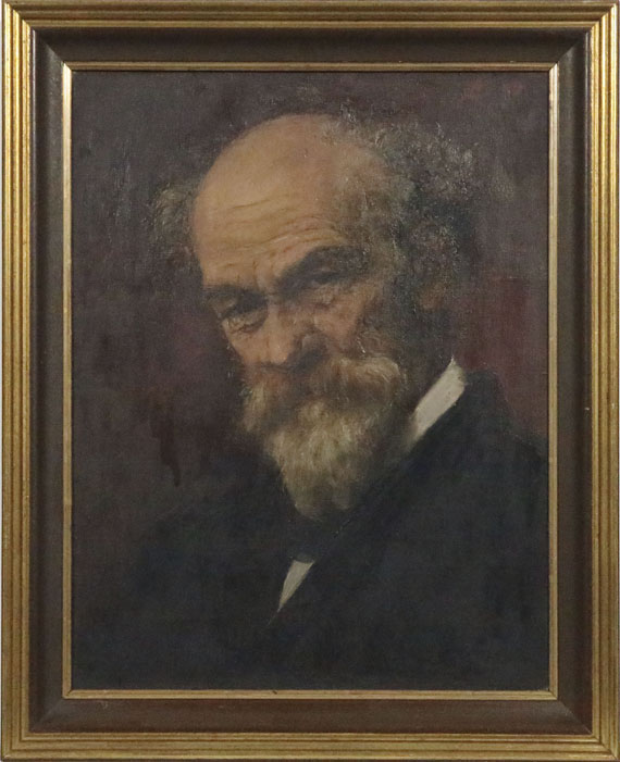 Antonie Boubong - Zugeschrieben - Porträt des Malers Jakob Grünenwald (1821-1896) - Image du cadre