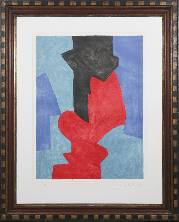 Serge Poliakoff - Composition bleue, rouge et noire - Image du cadre