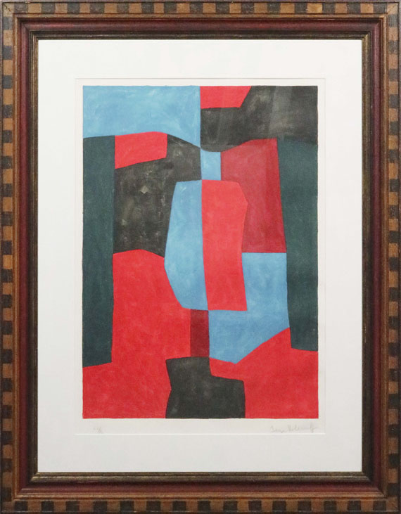 Serge Poliakoff - Composition rouge, verte et bleue - Image du cadre
