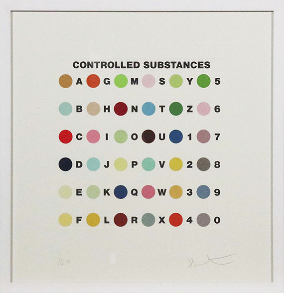 Damien Hirst - Controlled Substance Spot print - Image du cadre